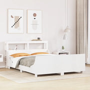 vidaXL Letto senza Materasso Bianco 140x190 cm Legno Massello di Pino