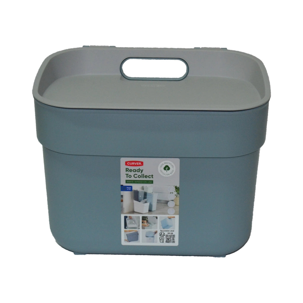 PATTUMIERA CURVER READY GRIGIO / AZZURRO LT. 5 CON FERMA BUSTA