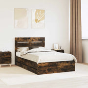 Struttura del letto con cassetto Rovere fumé 120 x 200 cm