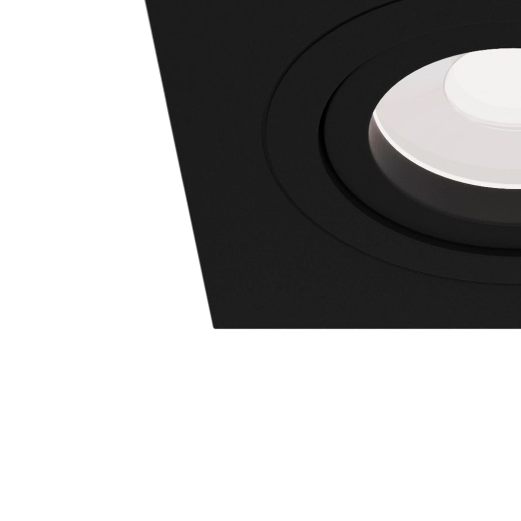 Faretto da incasso Downlight in Alluminio Atom Nero