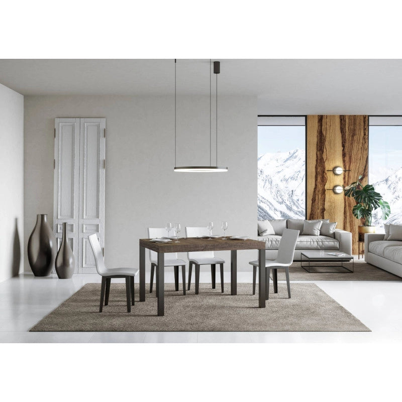 Tavolo allungabile 120/380x90 cm Everyday Premium telaio Antracite - Noce