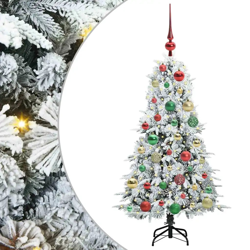 Albero di Natale | Decorazioni natalizie Artificiale con Rami Pieghevoli Bianco 120 cm