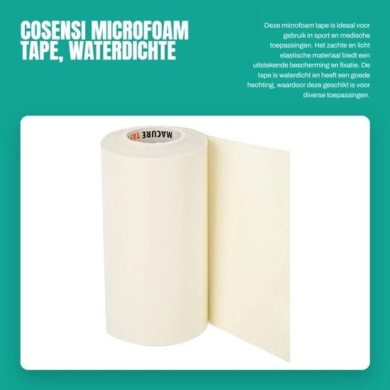 Bandastraordinaria a Contatto Con L'Acqua - Nastro Medico - Protezione Sportiva - Ipoadregeggeno - Materiale a Schiuma di Poliuretano - 10 cm x 3 m