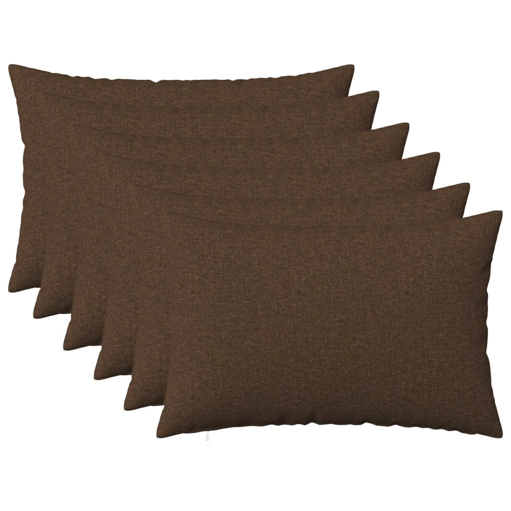 Federa 6 pz HEERLEN Marrone 50 x 80 cm Tessuto 911886