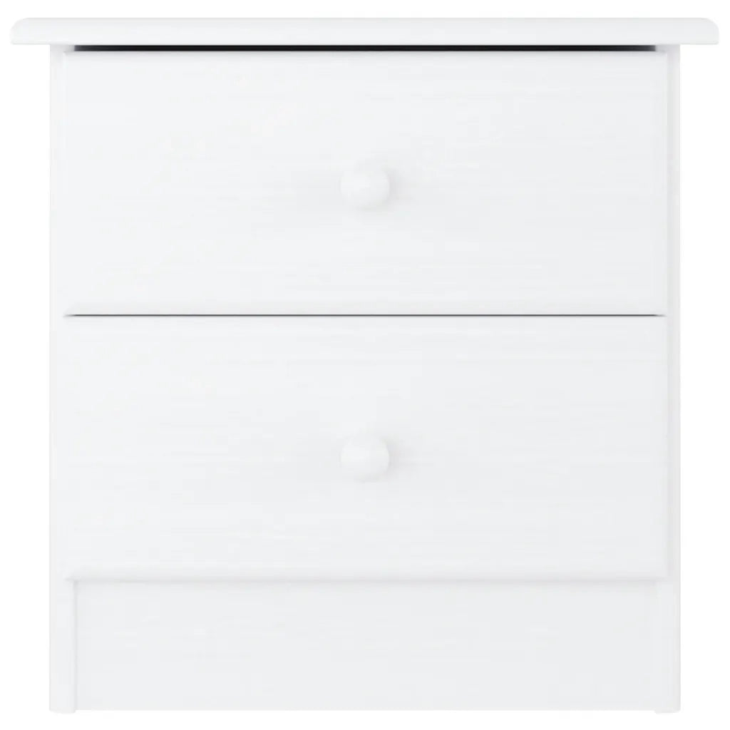 Comodino ALTA Bianco 41x35x41 cm in Legno Massello di Pinocod mxl 127485