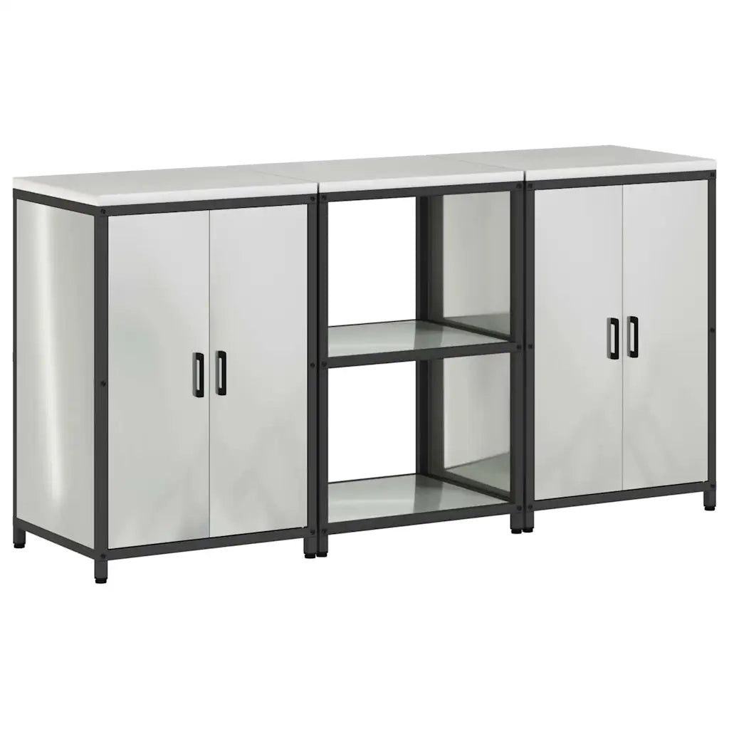 Set di Stoccaggio per Cucina 3 pcs Argento Acciaio zincato 3392699