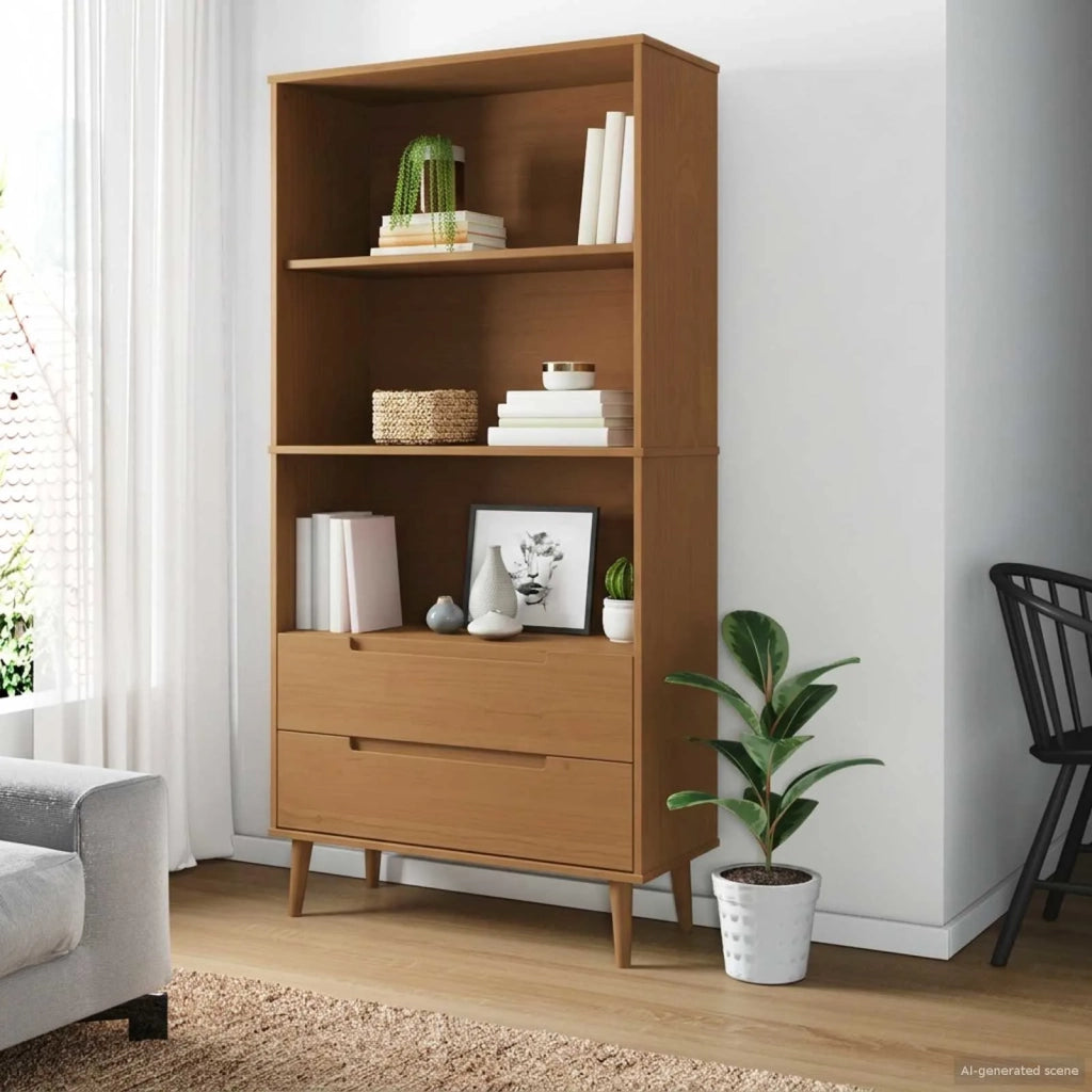Libreria MOLDE 85 x 35 x 170,5 cm Legno Massello di Pino 42020943