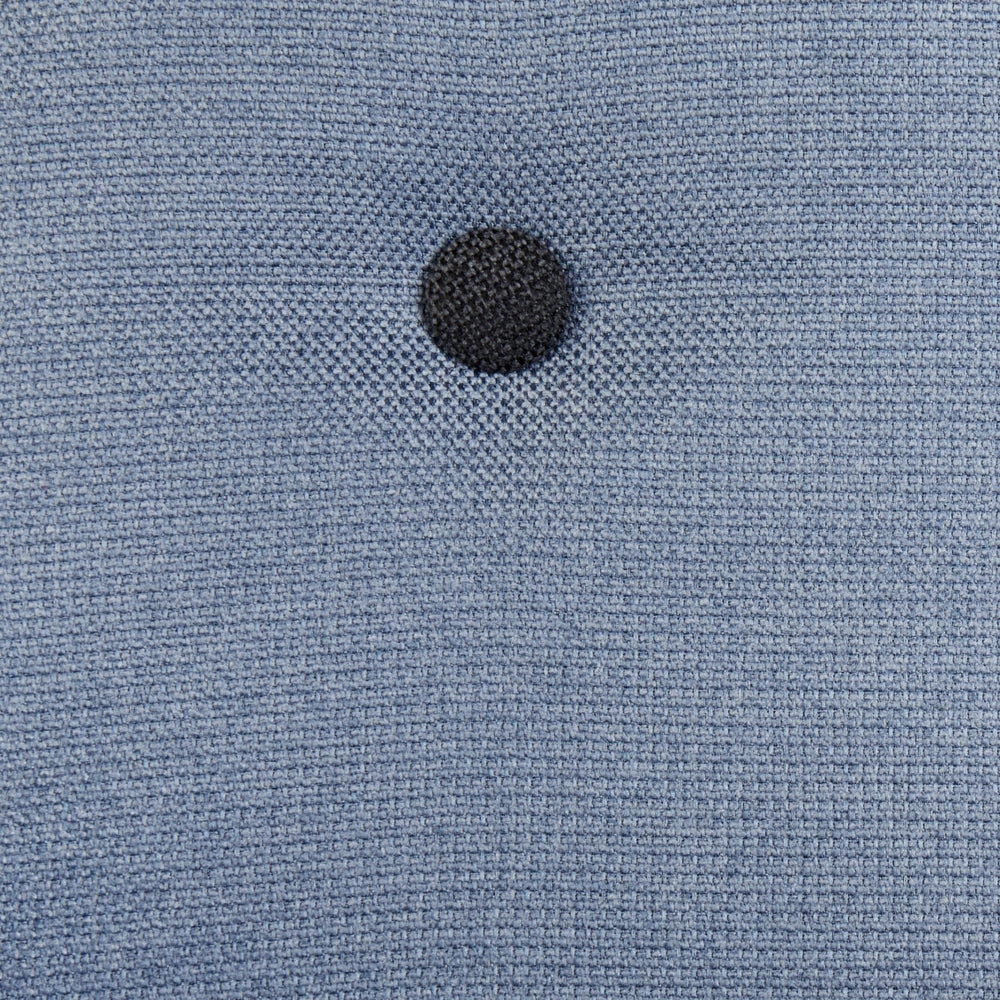 Sedia blu rivestita in lino con braccioli per bambini Design moderno