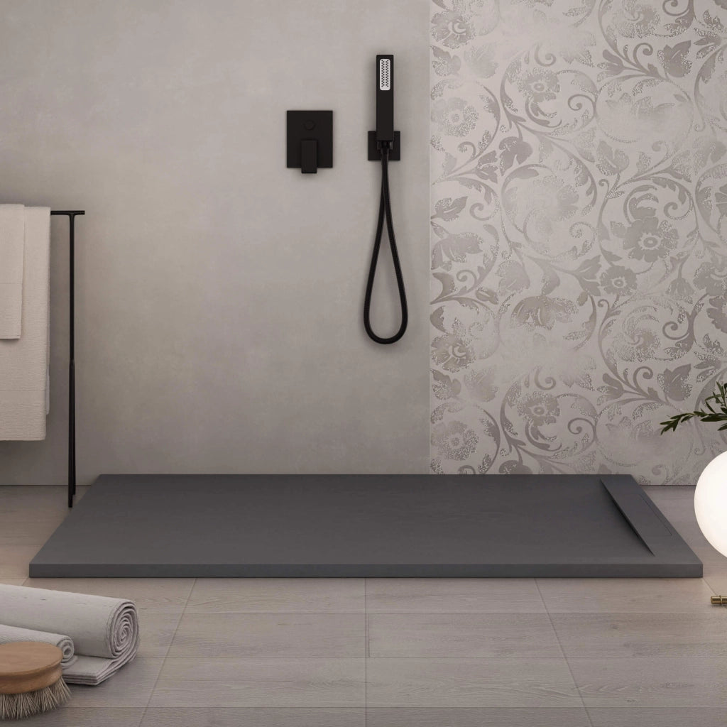 Piatto Doccia in Pietra 80x190 cm Bonussi Ardesia Calcutta Antracite