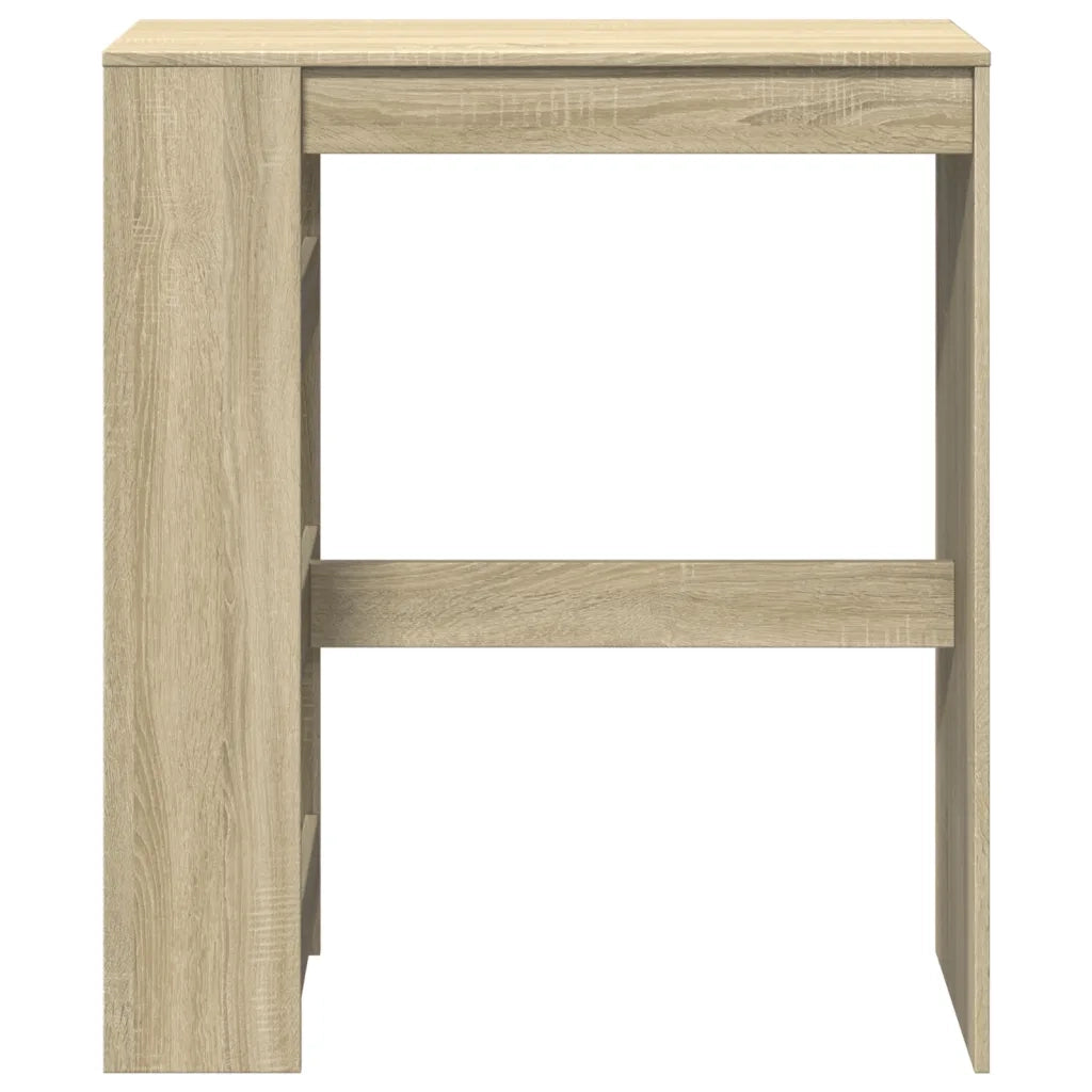 Tavolo Bar con Rastrelliera Sonoma 90x40x103,5 cm Multistrato 854375