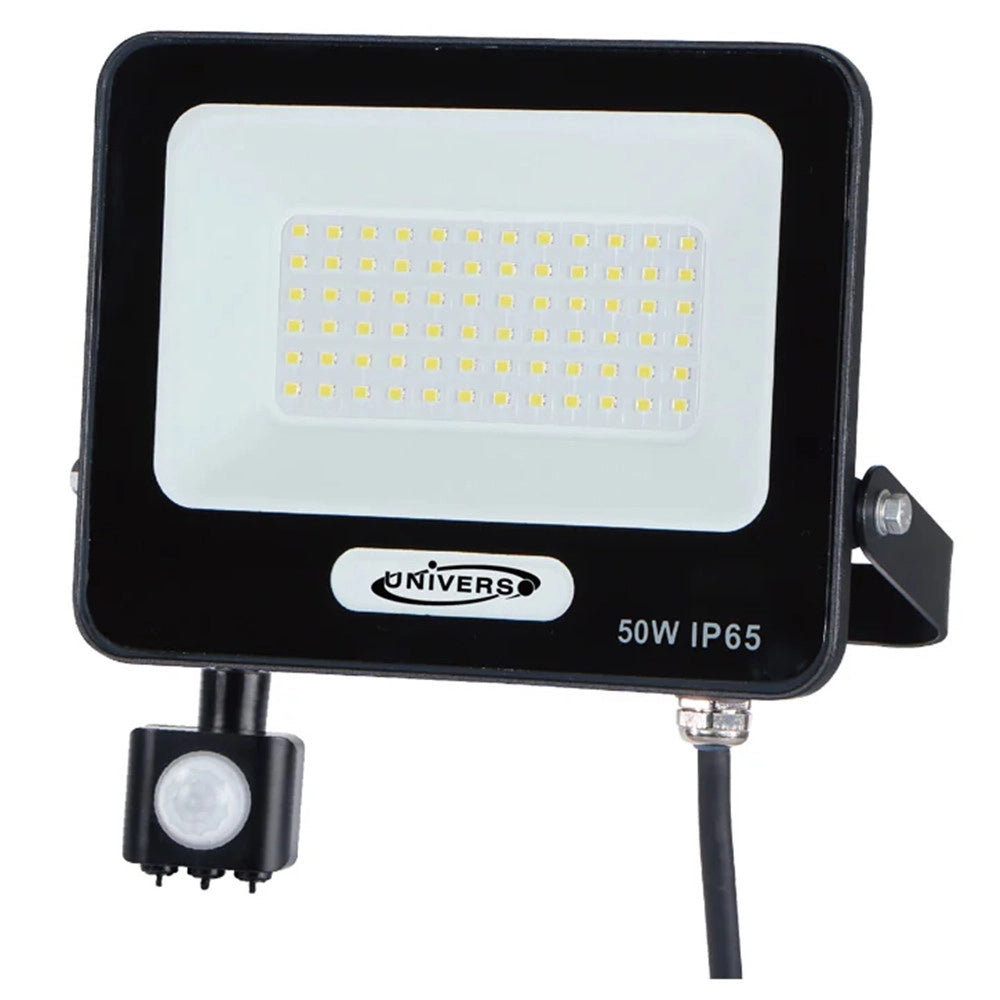 Trade Shop - Faretto Led 50w Con Sensore Movimento Proiettore Da Esterno Luce 6500k Ip65 Ek05-sen-50 - Nero