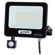 Trade Shop - Faretto Led 50w Con Sensore Movimento Proiettore Da Esterno Luce 6500k Ip65 Ek05-sen-50 - Nero