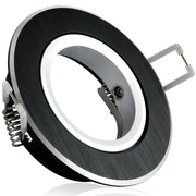 Faretto incasso tondo alluminio nero GU10 orientabile Polux