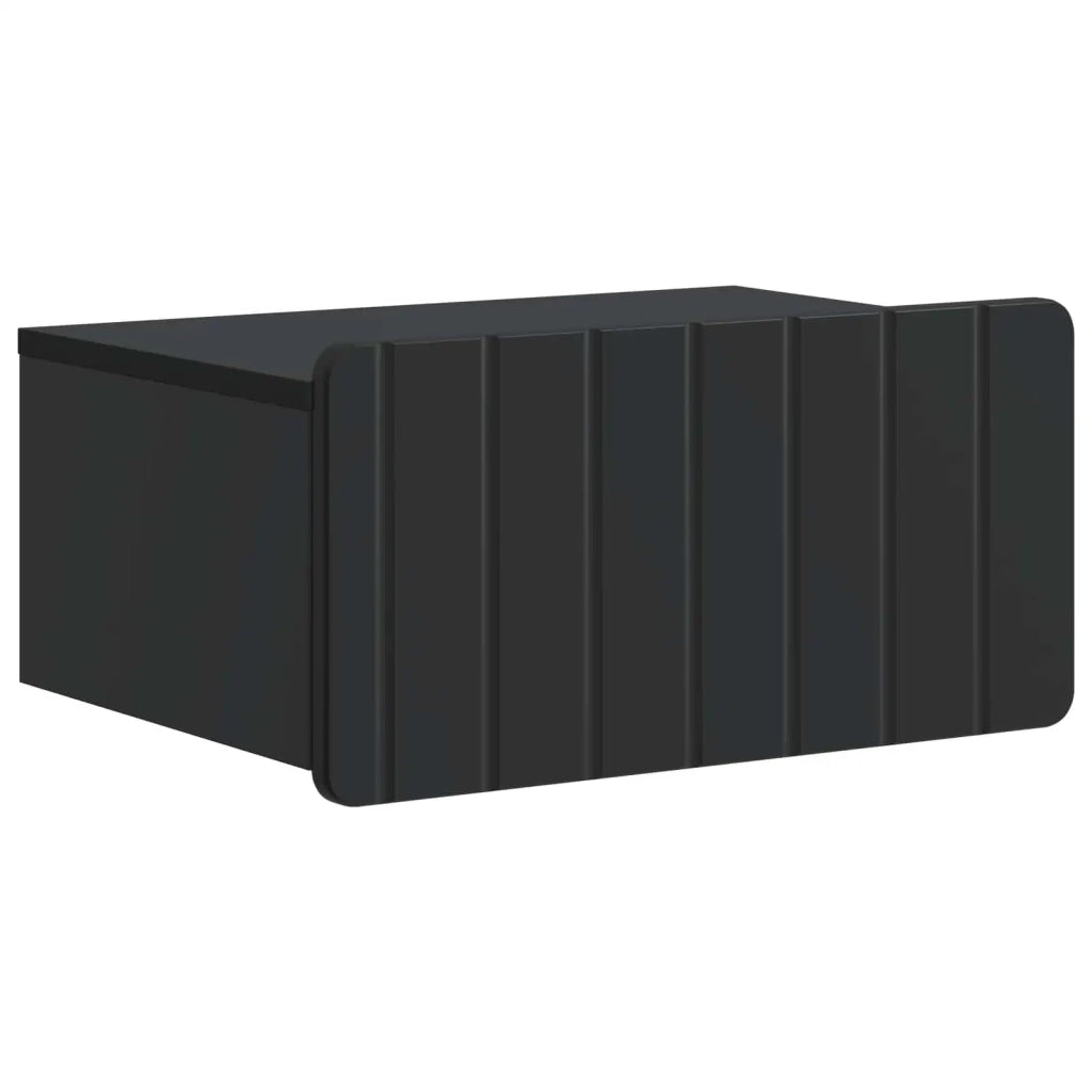 Mobiletto da notte a muro 2 pcs Nero 49 x 34,5 x 24 cm 898278