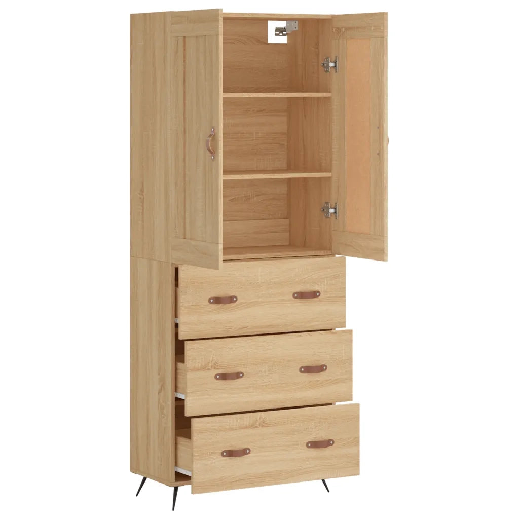 Credenza Rovere Sonoma 69,5x34x180 cm in Legno Multistrato 3199724