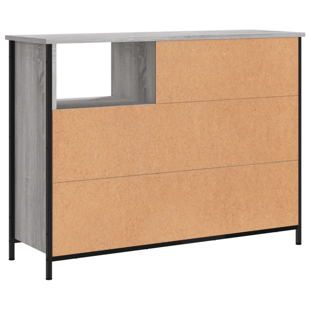 Credenza-Buffet-Armadio da cucina Grigio Sonoma 100x33x75 cm in Legno Multistrato
