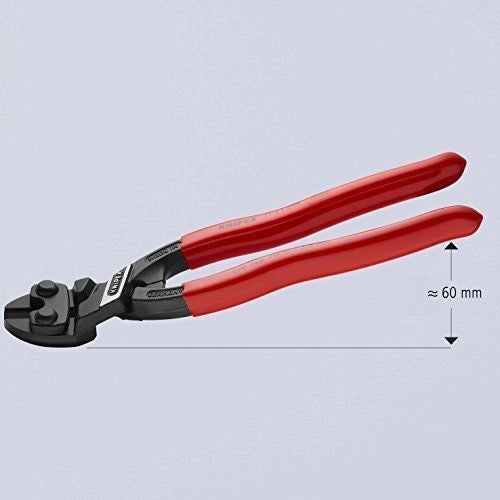 KNIPEX 71 21 200 CoBolt Tronciasquadre a Doppia Leva Testa Piegata 20° Impugnature Rivestite Colore Nero