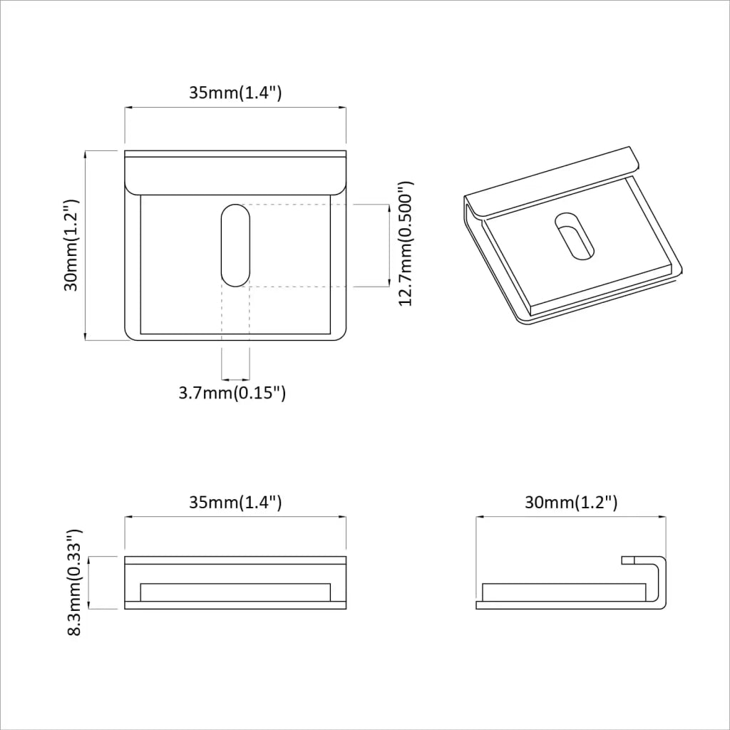 Supporto per Specchio 340 pz Nichel 35 x 30 x 8,3 mm Acciaio CFW2937030