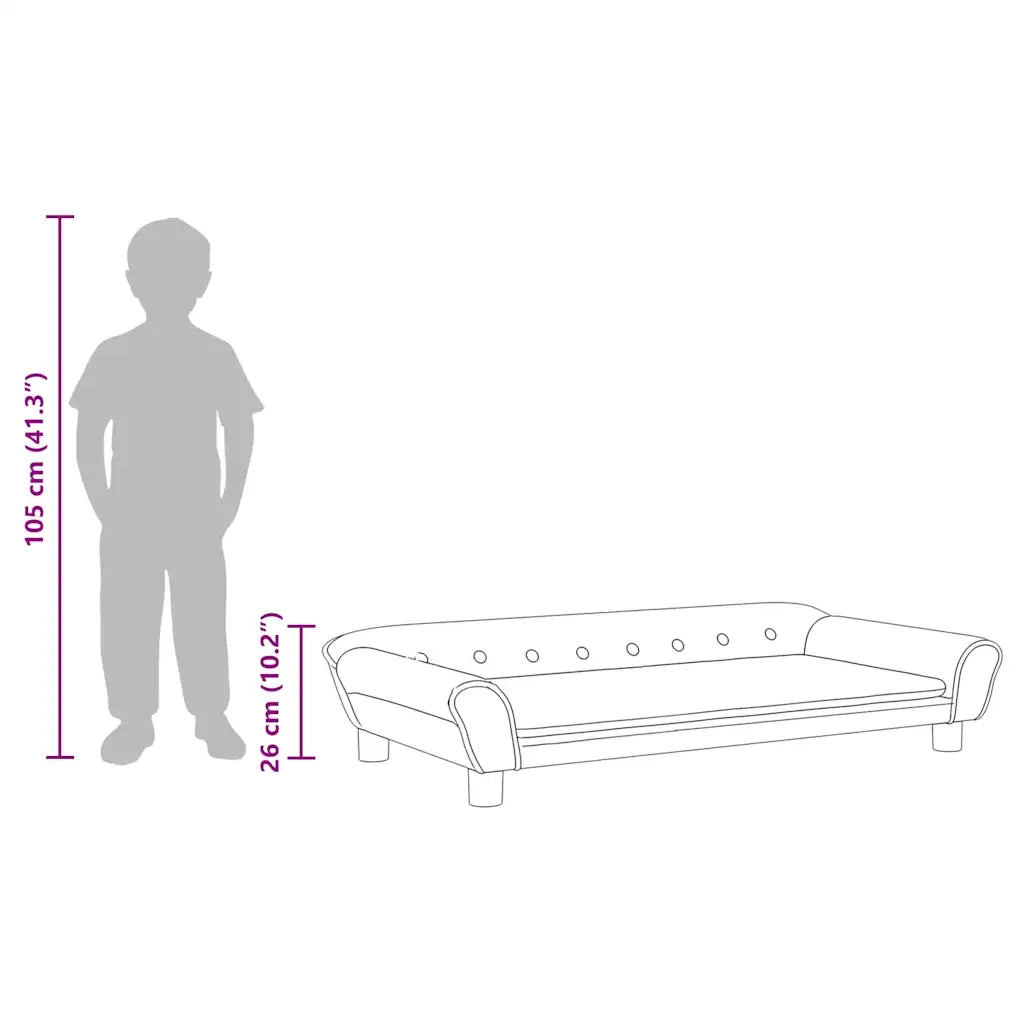 Divano per Bambini-Sofa-Divanetto Blu 100x50x26 cm in Velluto