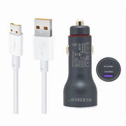 Trade Shop - Kit Caricatore Auto Usb Ricarica Rapida 40 W 5a Cavo Dati Micro Usb 1 Mt Ma-s04 -