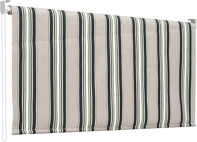 Tenda da sole a caduta 250x200 cm riga verde T1372028/D
