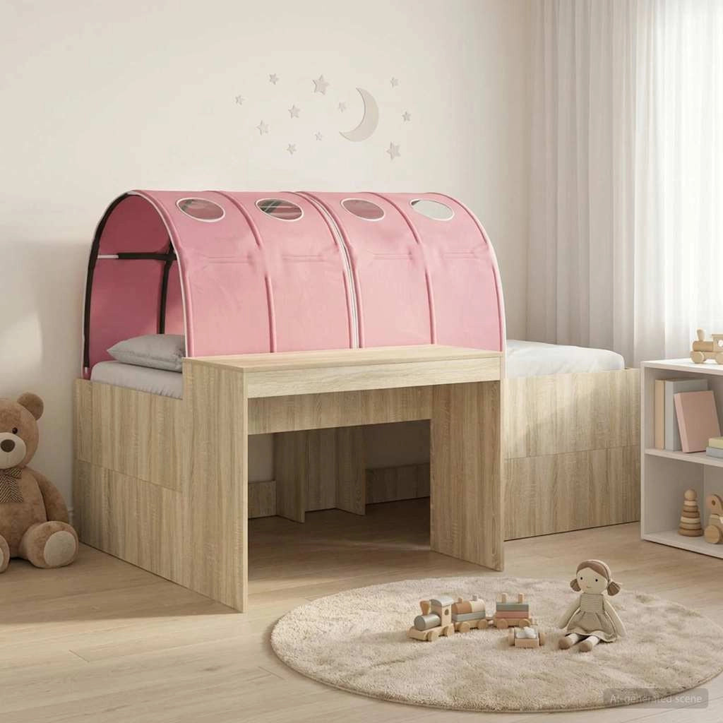 Letto con Tunnel 3 pz Rovere Sonoma e Rosa Legno ingegnerizzato 3423662
