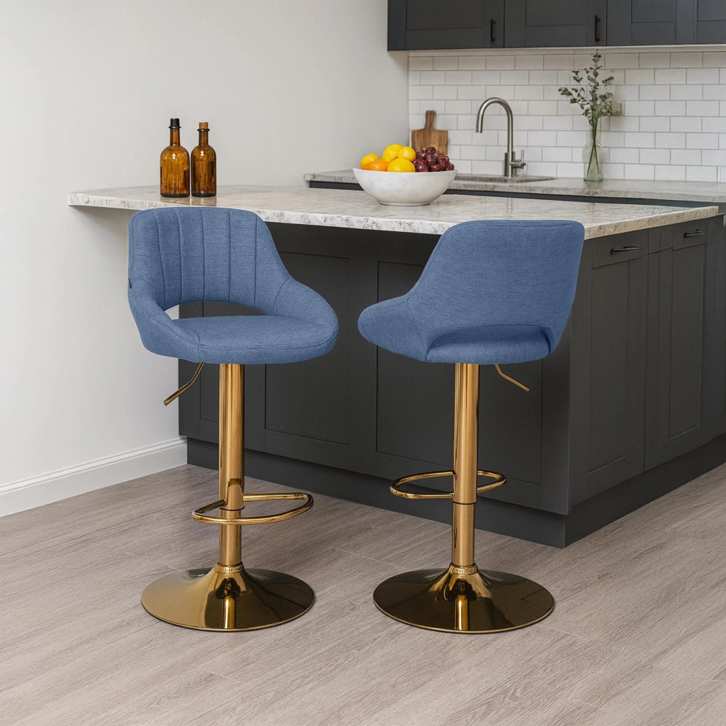 Set 2 sgabelli bar tessuto Milet G 8