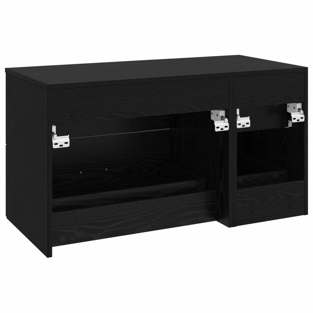 Set di mobili per il bagno 2 pz Rovere Nero 3404017