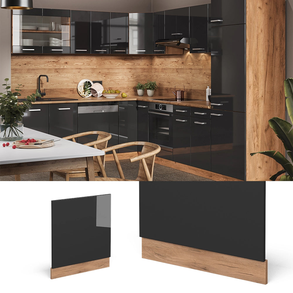 Vicco Pannello frontale Antracite lucido 60 cm senza piano di lavoro
