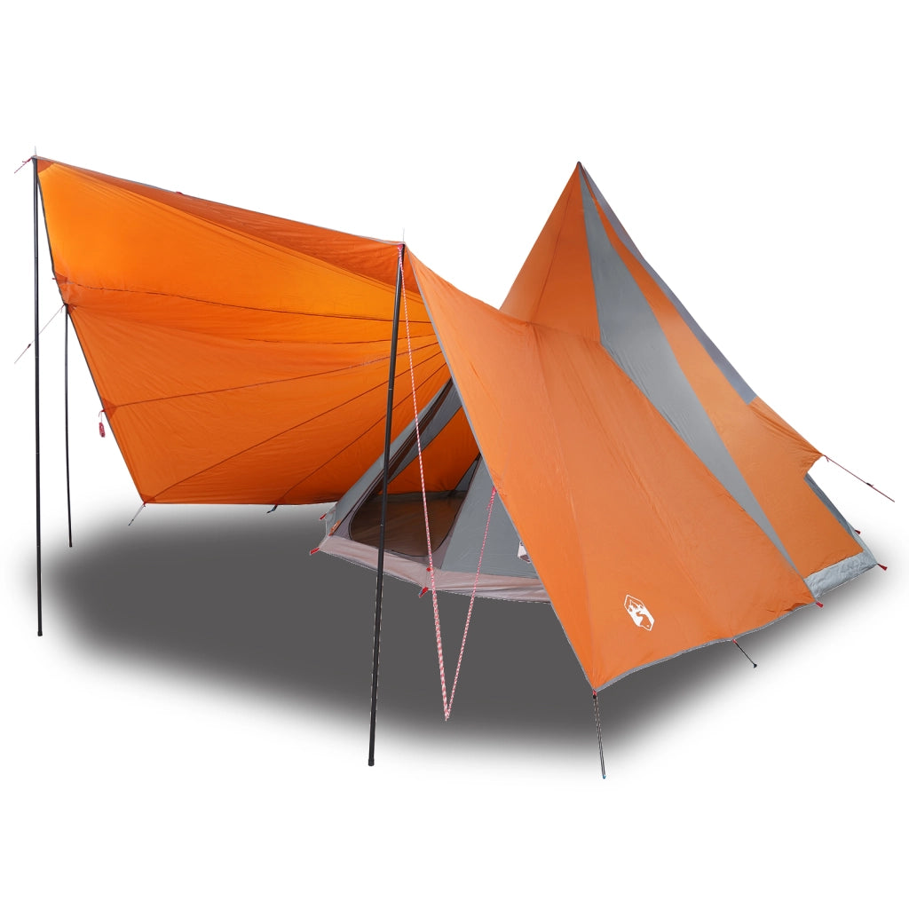 Tenda Familiare Tipi Grigia e Arancione 12-Persone Impermeabile