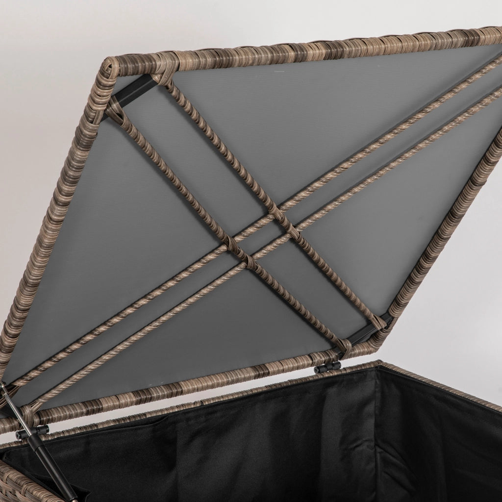Coffre da esterno in polyrattan con cerniera ¨C zephmum ¨C 75x75x70 cm