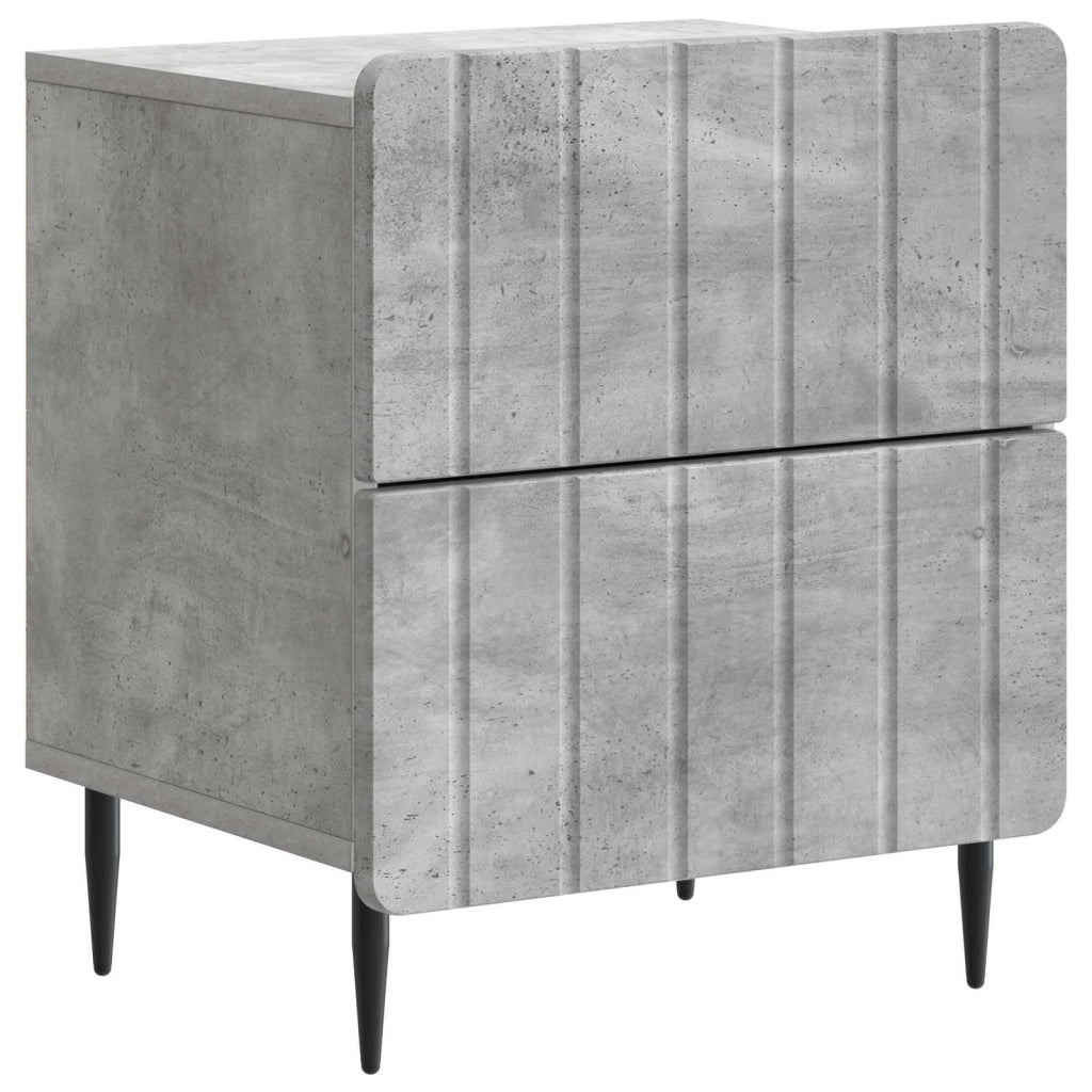 Armadio da Notte 2 pcs Grigio Cemento 43 x 34,5 x 49,5 cm 894302