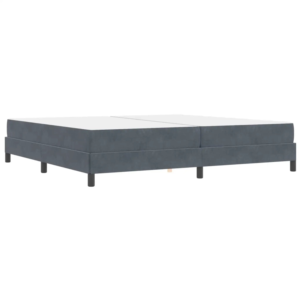 Letto a molle con materasso Grigio scuro 200 x 200 cm Tessuto 3398714