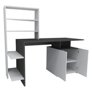 Recco, Scrivania 8 Ripiani, 146x60x74h cm Nero Antracite