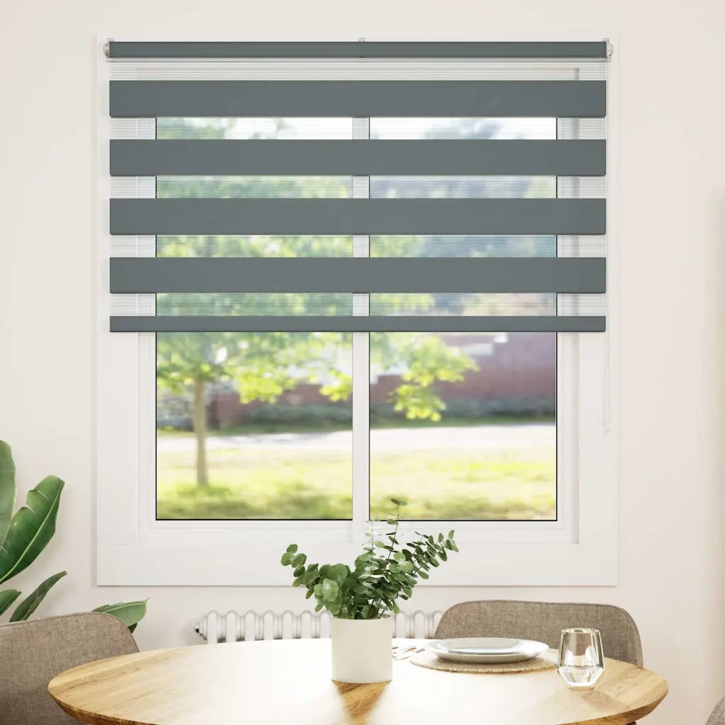 vidaXL Tenda a Rullo Zebra Larghezza Tessuto 130,9 cm Poliestere
