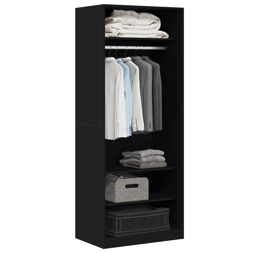 Armadio rovere nero Set di 2 Rovere nero Legno ingegnerizzato