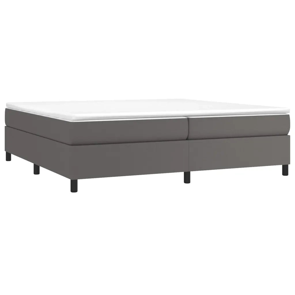 Struttura Letto a Rete a Molle-Giroletto Grigio 200x200 cm in Similpelle 150681