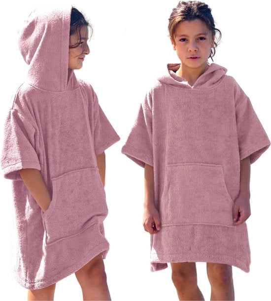 Poncho per bambini, 100% cotone, poncho per il mare, asciugamano con cappuccio, aiuto al collo, poncho per surf, vestaglia da bagno