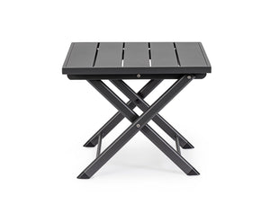 Tavolino da Salotto 44x43x36 cm in Alluminio Taylor Grigio Scuro