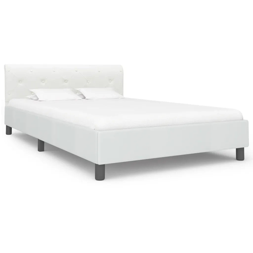 Giroletto-Struttura Letto Bianco in Similpelle 140x200 cm 449765