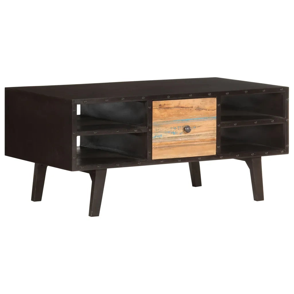 Tavolino da CaffÃ¨ 100x50x45 cm in Legno Massello di Recupero cod mxl 9002