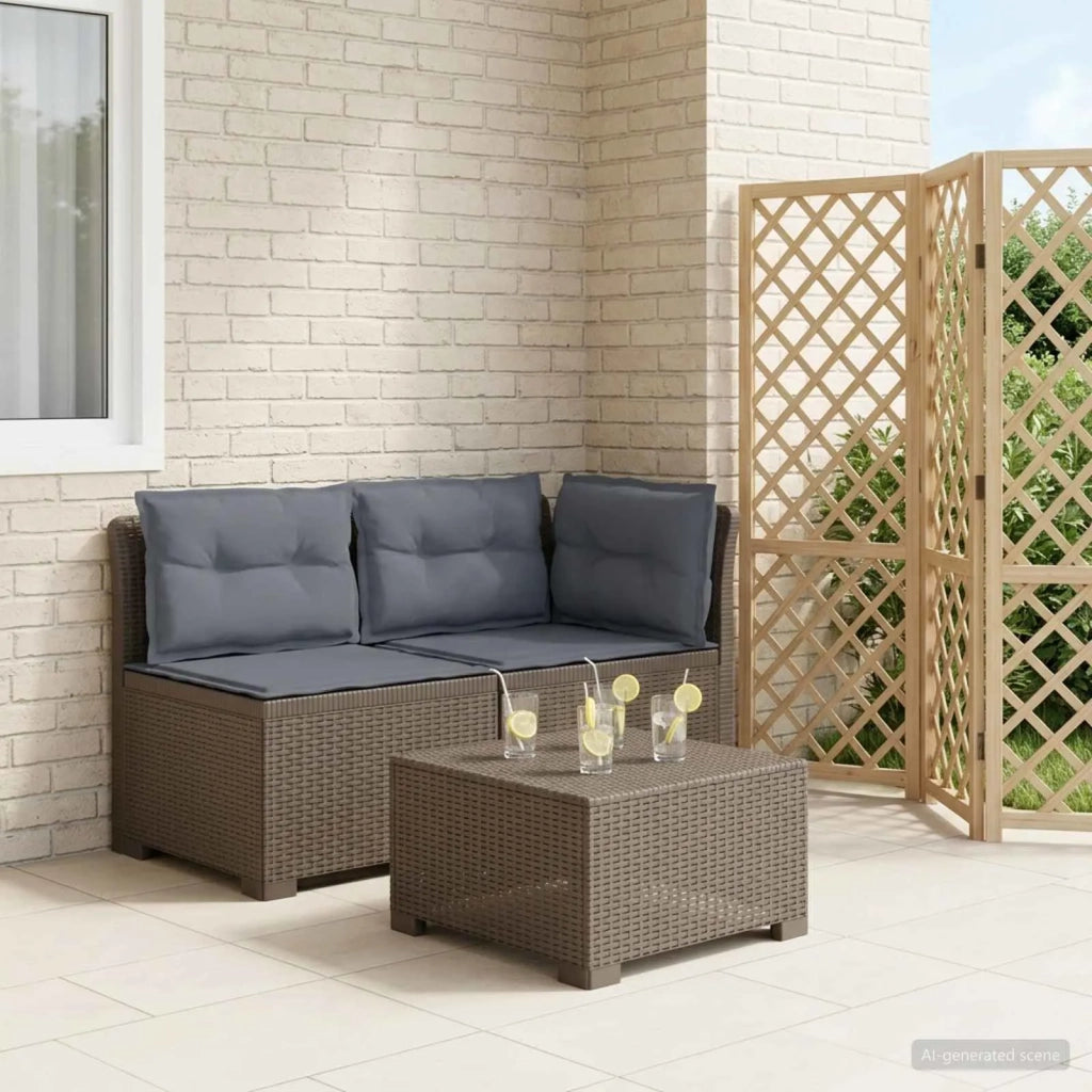 Divano da Giardino a 2 Posti con Cuscini Aspetto Rattan PP 8011955