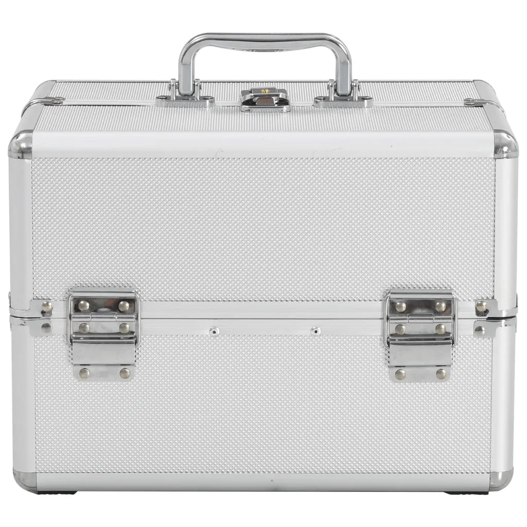 Valigia per Cosmetici 22x30x21 cm Argento in Alluminio CFW1321788