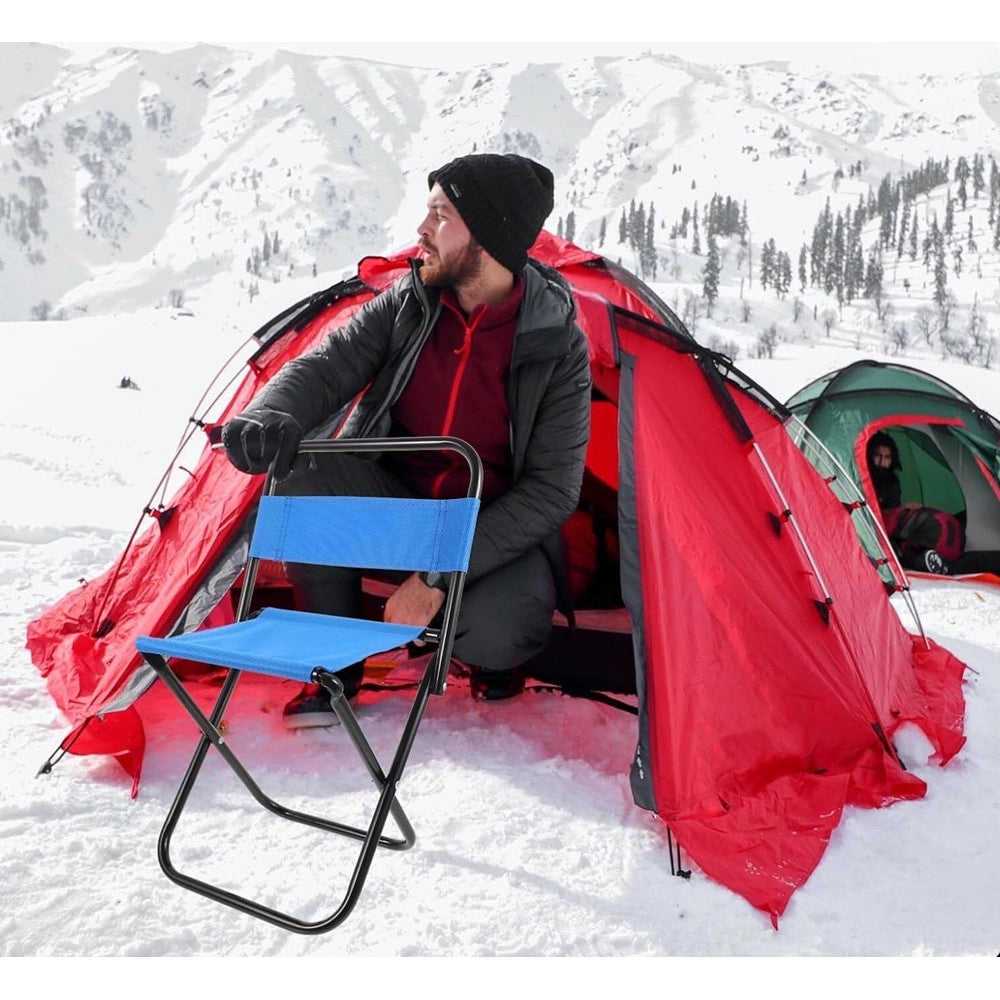 Trade Shop - Set 3pz Sedia Pieghevole Da Pesca Campeggio Sgabello Resistente Spiaggia Picnic 023247 -