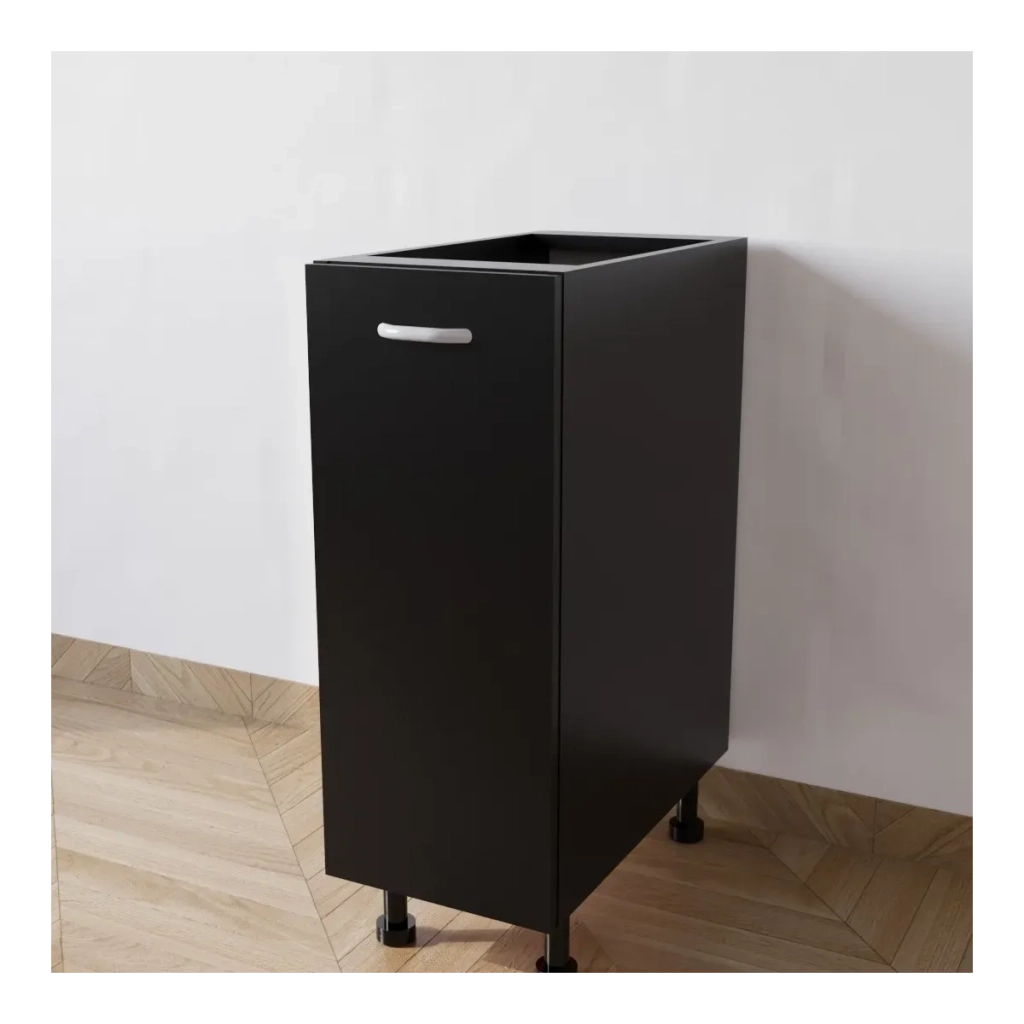 Calandrelli Base Cucina L 40 P 55,5 H 72 cm Nero 1 Anta