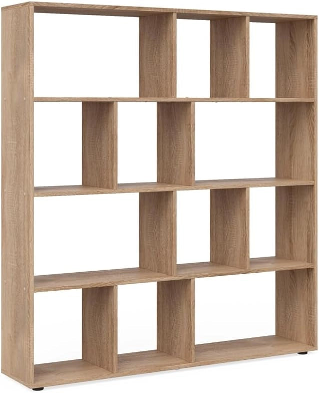 Scaffale Pilar, Bianco, 131.6 x 143 cm, per una suddivisione flessibile degli spazi e la conservazione dei libri