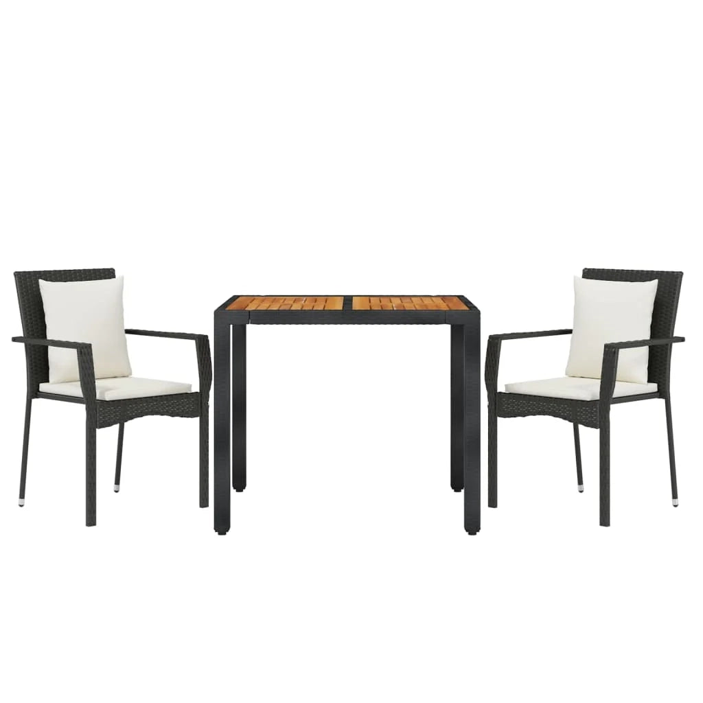 Set da pranzo da esterno nero da 3 pezzi con cuscini 02_0014143