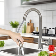 ZMH Miscelatore in acciaio inox con doccia estraibile e rotazione a 360°