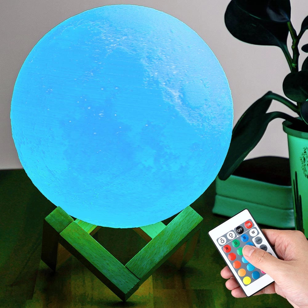Lampada da Tavolo Sfera 15cm Luce LED RGB Telecomando e batteria ricaricabile usb