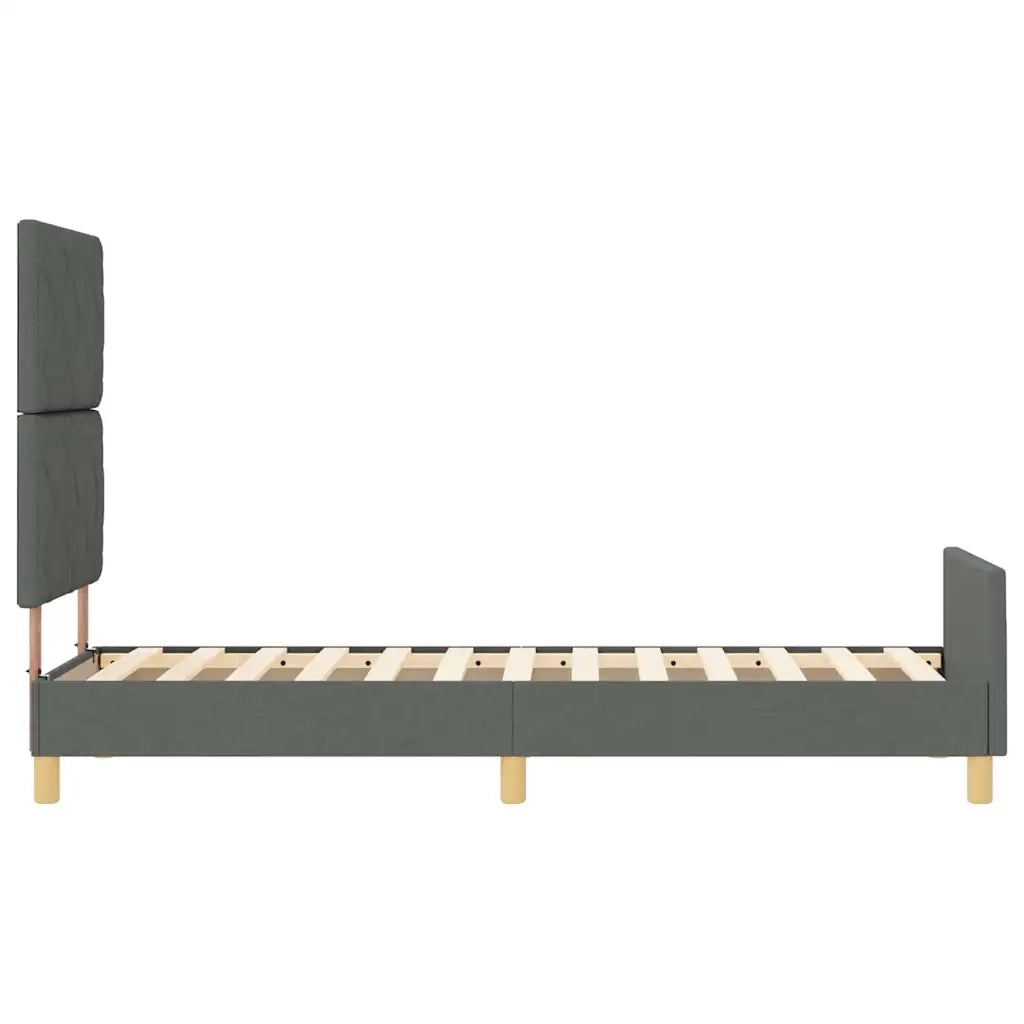 Struttura del letto-Giroletto Grigio scuro 80 x 200 cm Tessuto 959559